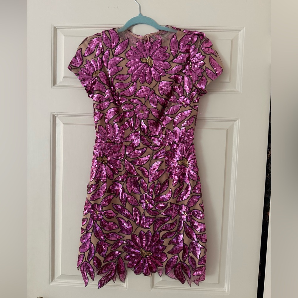 Milly purple sequins mini dress